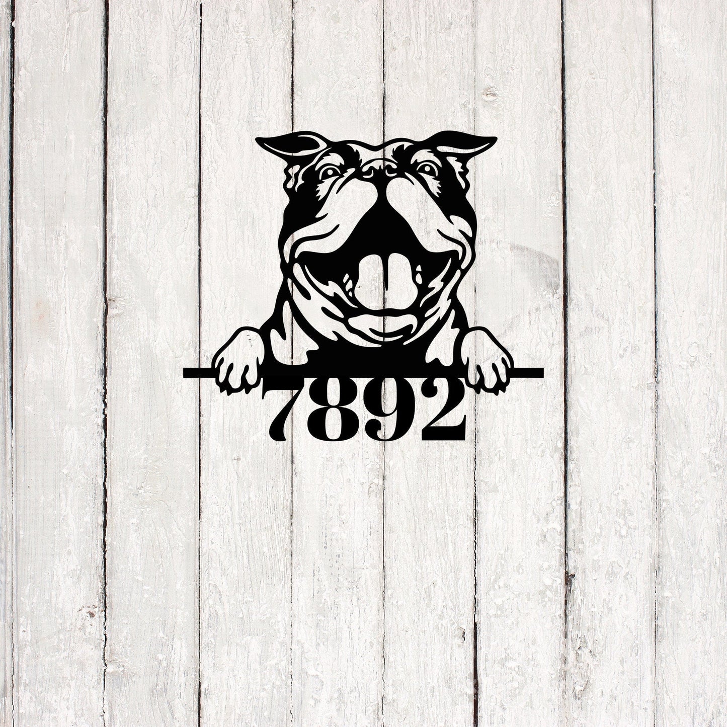 Dog Metal House Number Sign, Metal Address Sign, Metal Address Plaque, Custom Address Number Sign, Large Metal Sign, Outdoor Patio Sign