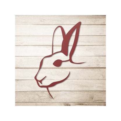 Rabbit Metal Sign, Rabbit Head Wall Decor, Farmhouse Rabbit Sign, Farm Animals Home Decor, Minimalist Rabbit Metal Art, Rabbit Lovers Gift
