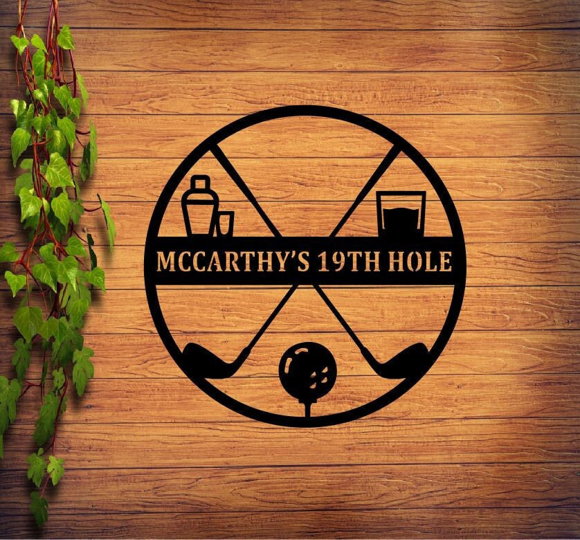 Personalized Metal Golf Sign, Golf Metal Art, Golf Home Decor, Golf Sign Home Decor, Metal Wall Art, Custom Golf Sign
