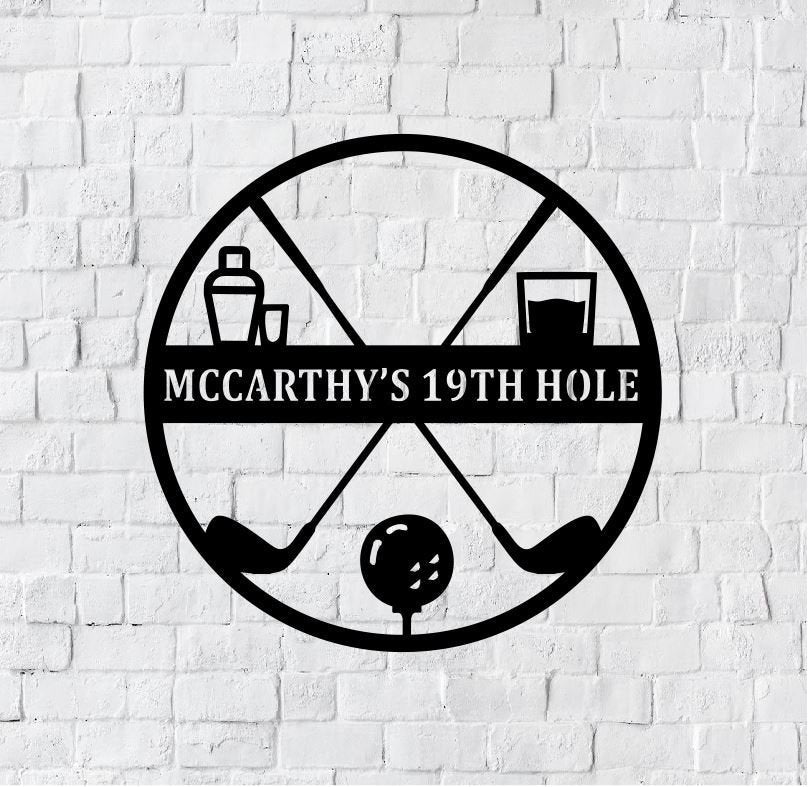 Personalized Metal Golf Sign, Golf Metal Art, Golf Home Decor, Golf Sign Home Decor, Metal Wall Art, Custom Golf Sign
