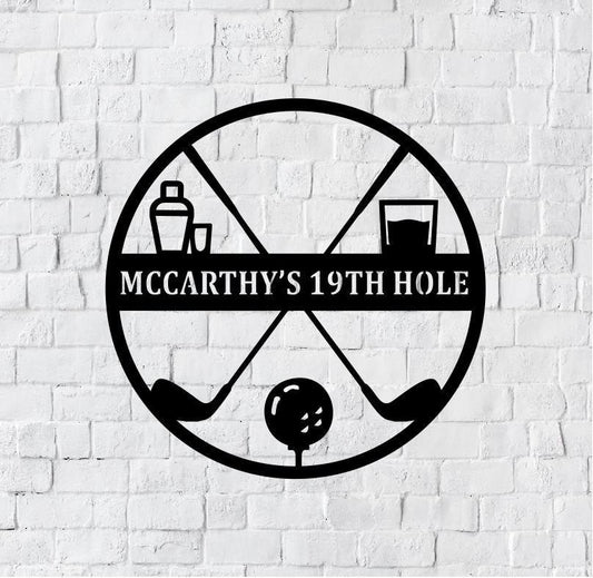 Personalized Metal Golf Sign, Golf Metal Art, Golf Home Decor, Golf Sign Home Decor, Metal Wall Art, Custom Golf Sign