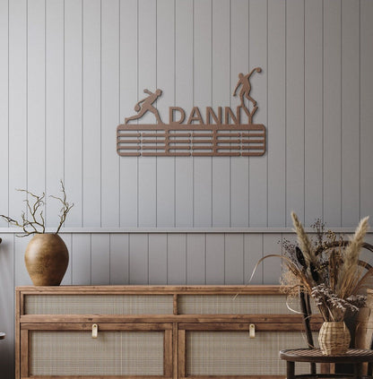 Personalized Bowling Medal Hanger, Medal Display, Medal Holder For Kids, Sports Medal Rack, Sports Metal Sign, Bowling Ornament