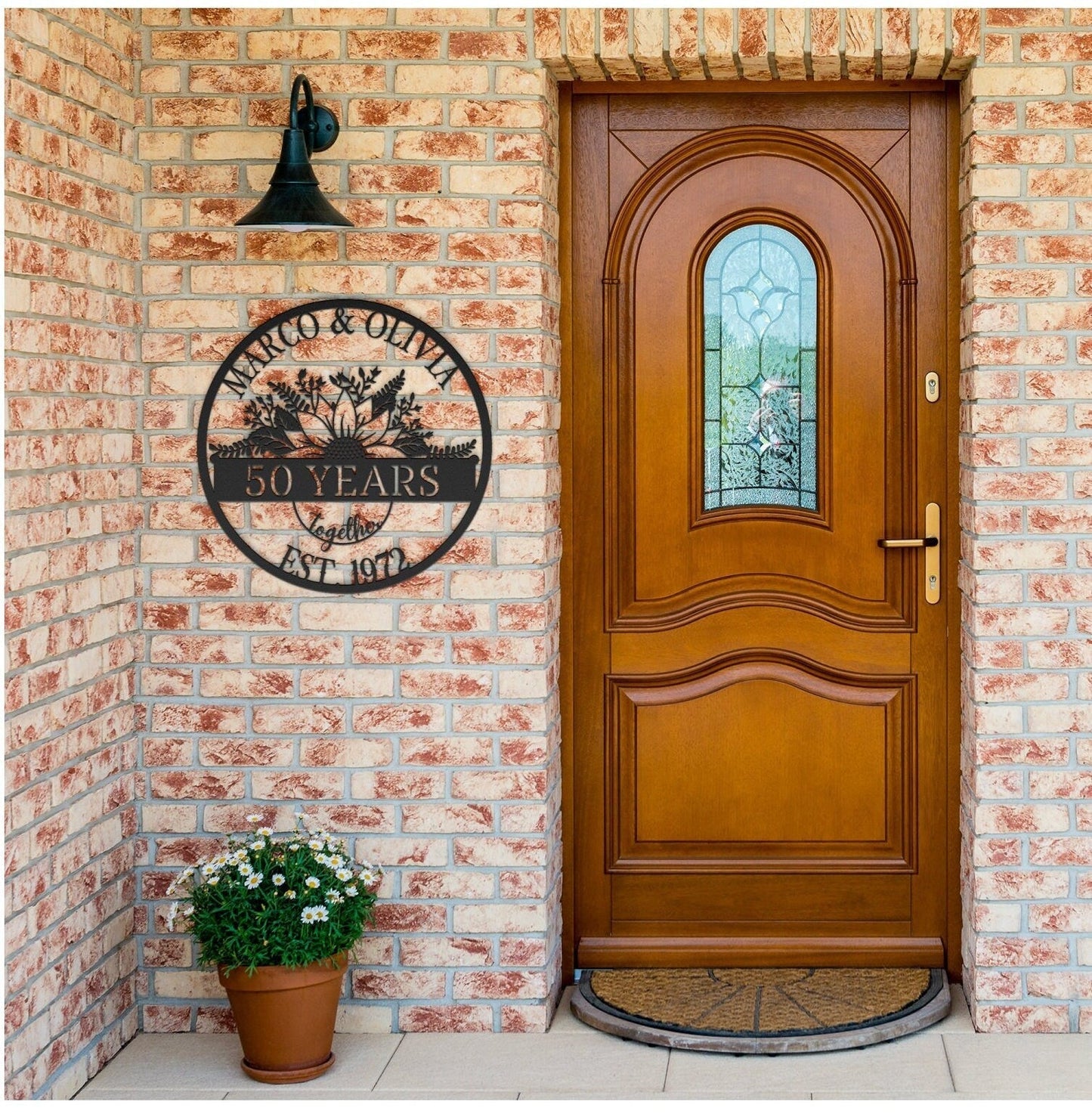 50th Anniversary Gifts For Parents, Wedding Anniversary Metal Sign, Golden Anniversary, 50th Anniversary Decor, 50 Year Anniversary Gift