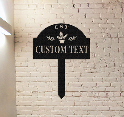 Garden Sign With Stake,Custom Stake Sign,Garden Decor,Garden Name Sign,Garden Metal Sign,Yard Decor,Lawn Decor,Garden Wall Art