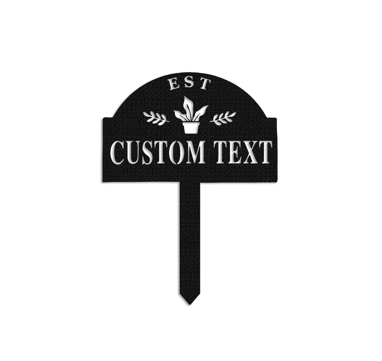 Garden Sign With Stake,Custom Stake Sign,Garden Decor,Garden Name Sign,Garden Metal Sign,Yard Decor,Lawn Decor,Garden Wall Art