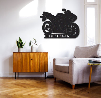 Personalized Motorcycle Metal Sign,Custom Motorcross Metal Art,Metal Garage Sign,Men Cave Sign,Fathers Day Gift,Motor Bike Metal Sign