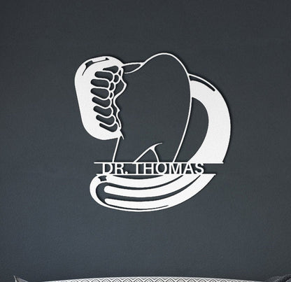 Custom Dentist Metal Sign, Dentist Gift, Dental Office Sign, Personalized Dentist Metal Wall Art, Dentist Graduation Gift, Dentist Decor