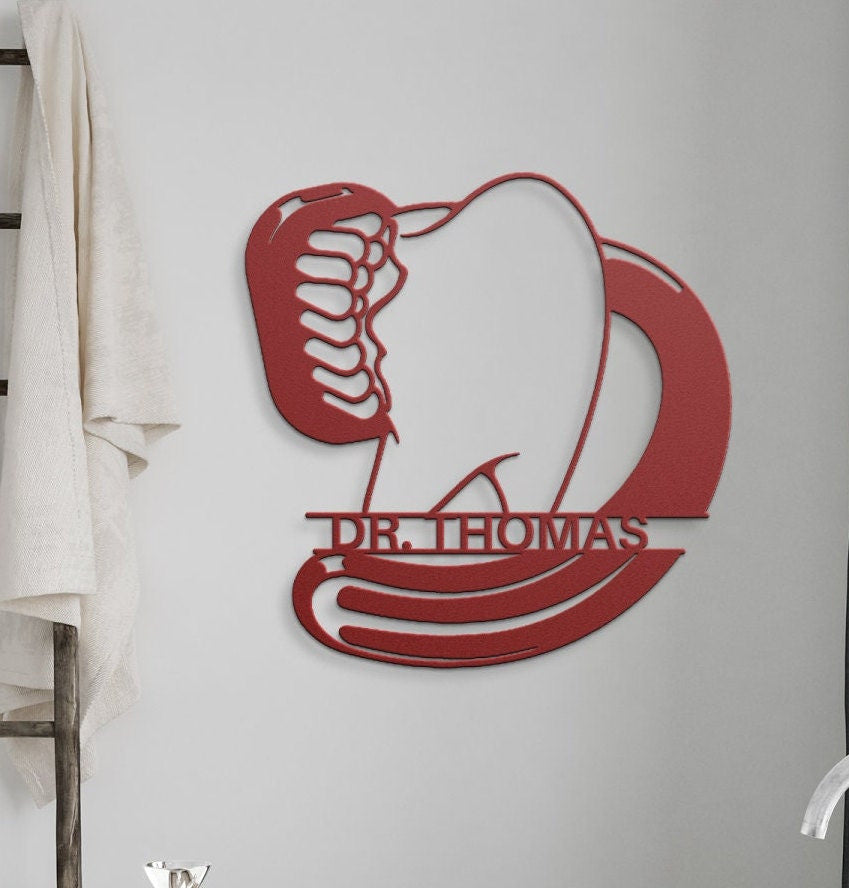 Custom Dentist Metal Sign, Dentist Gift, Dental Office Sign, Personalized Dentist Metal Wall Art, Dentist Graduation Gift, Dentist Decor