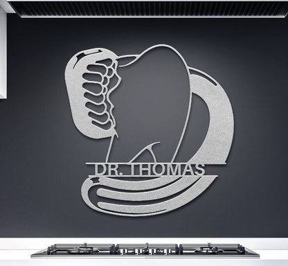 Custom Dentist Metal Sign, Dentist Gift, Dental Office Sign, Personalized Dentist Metal Wall Art, Dentist Graduation Gift, Dentist Decor