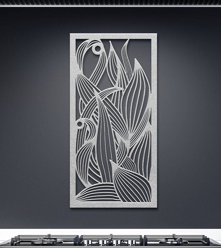 Large Leaves Metal Sign, Metal Leaf Wall Art, Decorative Leaves Wall Hanging, Plant Metal Wall Decor, Nature Metal Sign