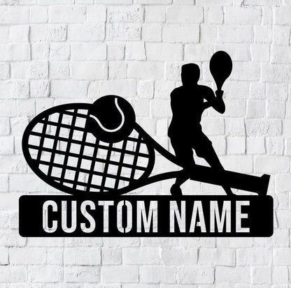 Personalized Tennis Metal Sign | Tennis Metal Sign | Kids Tennis Metal Sign | Custom Tennis Sign | Custom Tennis Plaque Home Decor