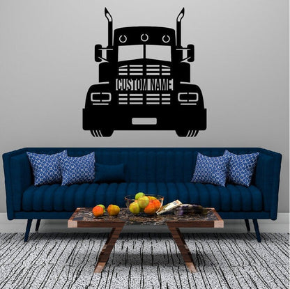 Personalized Transport Truck Metal Wall Art, Trucker Metal Sign, Home Decor Truck Sign, Steel Metal Art, Custom Trucking Wall Art