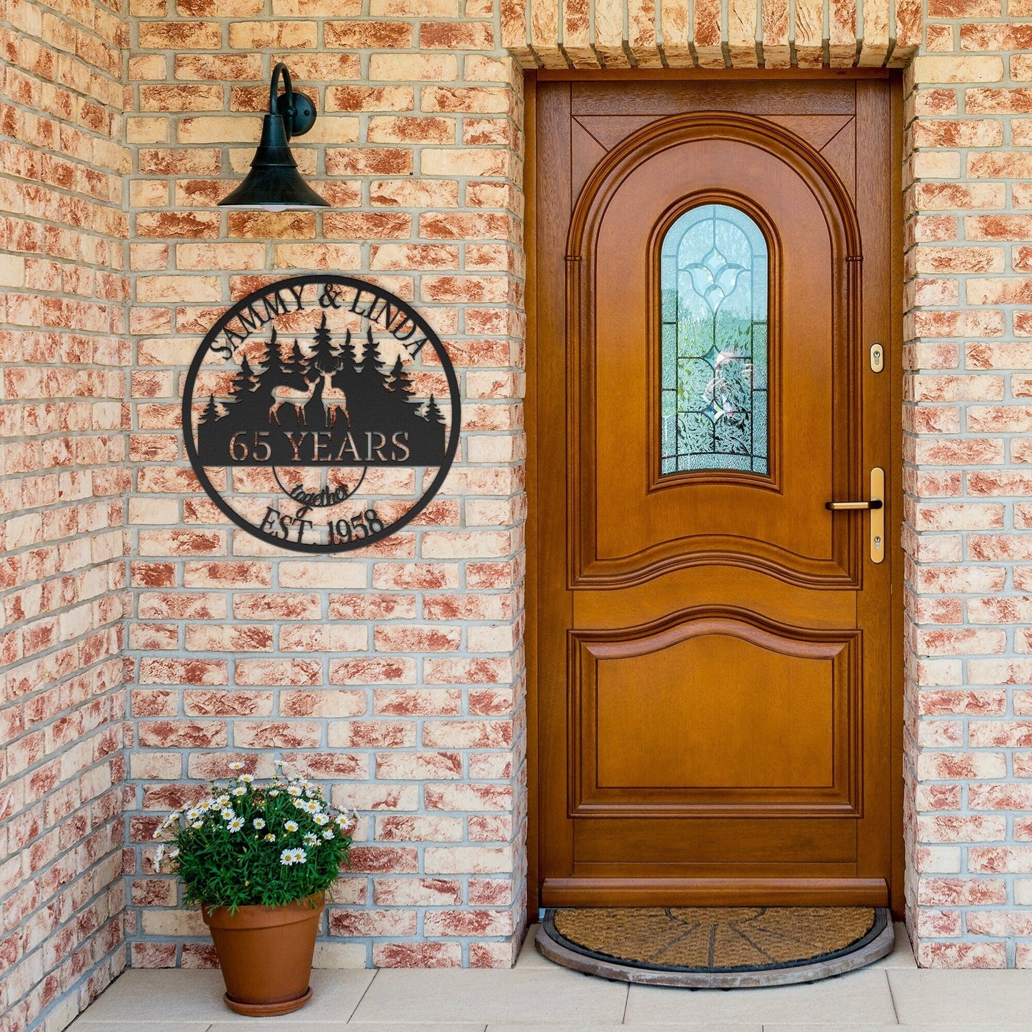 Personalized 65th Anniversary Metal Sign, Anniversary Gift For Parents, Wedding Anniversary, 65 Years Ornament, Wedding Metal Wall Art