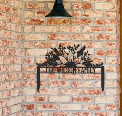 Family Custom Yard Sign, Outdoor Patio Metal Sign, Sunflower Metal Yard Sign, Welcome Yard Sign, Yard Address Sign, Address Sign For Yard