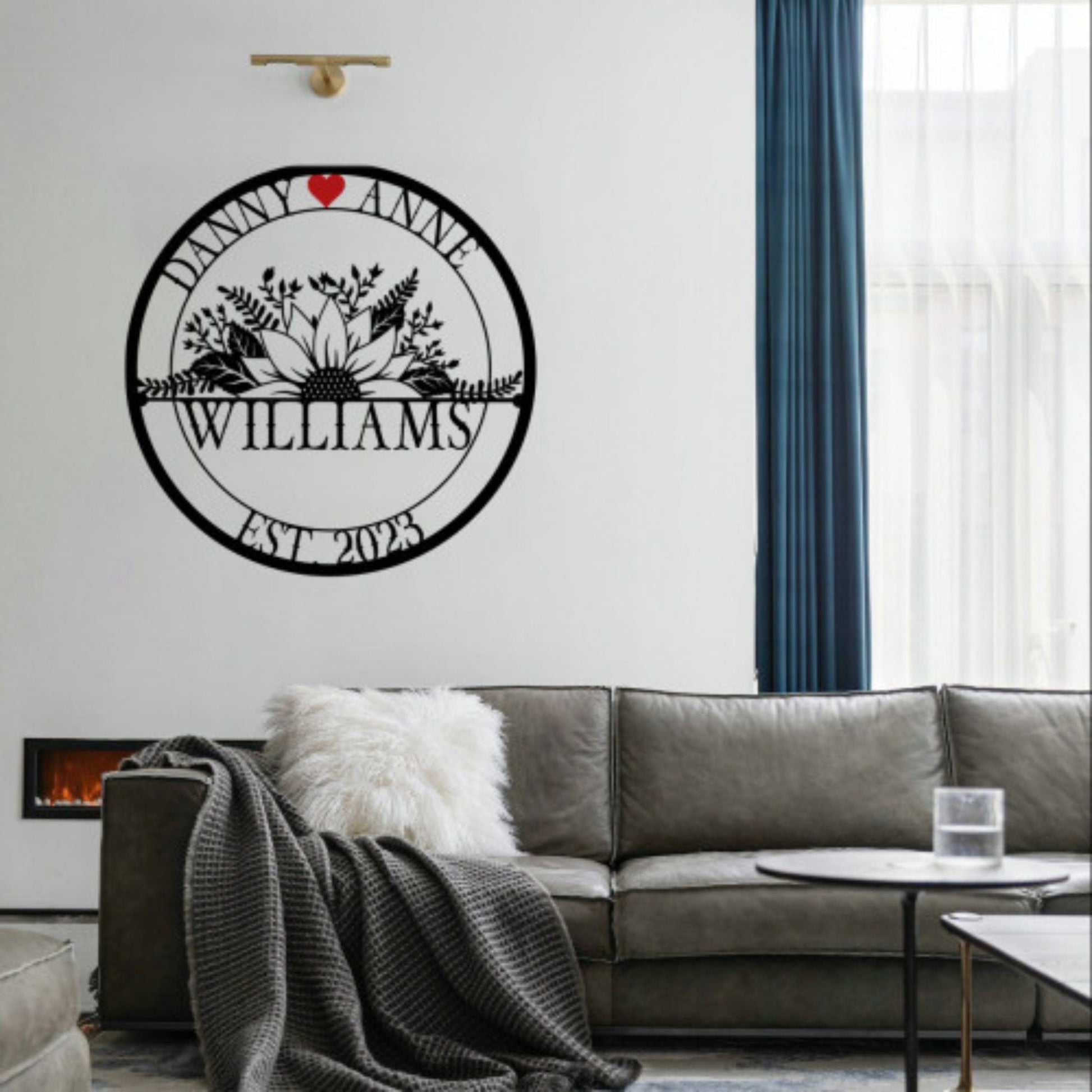 Personalized Wedding Sign, Last Name Established Sign, Family Name Sign, Metal Sign Custom, Anniversary Couple Gift Personalized Sign