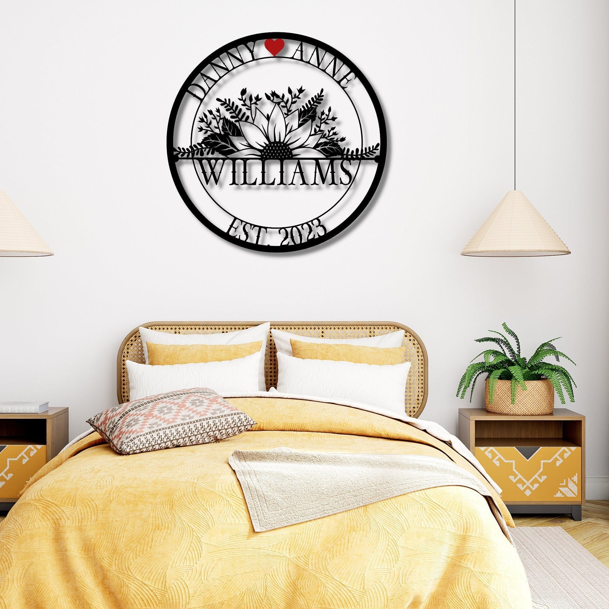 Personalized Wedding Sign, Last Name Established Sign, Family Name Sign, Metal Sign Custom, Anniversary Couple Gift Personalized Sign