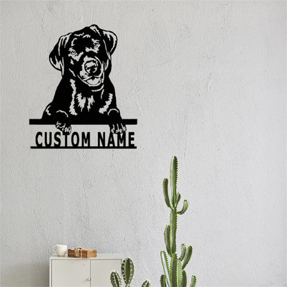 Custom Labrador Sign With Lights,Labrador Retriever Dog Metal Wall Art,Labrador Wall Decor,Personalized Dog Name Signs,Dog Lover Gifts