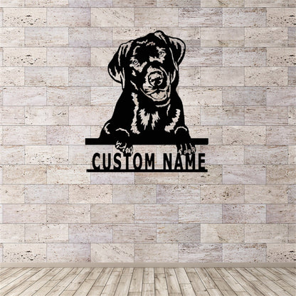 Custom Labrador Sign With Lights,Labrador Retriever Dog Metal Wall Art,Labrador Wall Decor,Personalized Dog Name Signs,Dog Lover Gifts