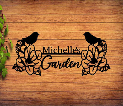 Personalized Garden Metal Art / Outdoor Metal Art / Garden Metal Art / Garden Sign / Outdoor Home Decor / Custom Garden Sign