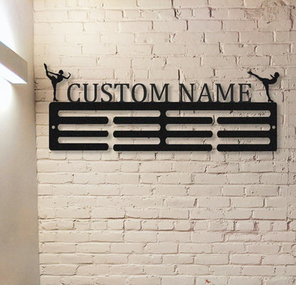 Custom Figure Skater Medal Hanger, Personalized Skating Medal Holder