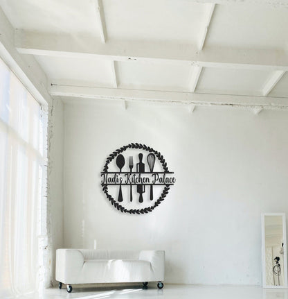 Personalized Kitchen Metal Sign,Kitchen Wall Art For Mom,Family Kitchen Sign,Indoor Kitchen Decor,Housewarming Gift