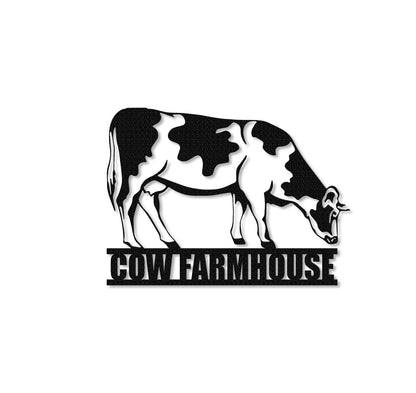 Custom Cow Sign Name,Cow Wall Art,Personalized Cow Metal Sign,Cow Farmhouse Decor Cow Farm Decor,Cattle Metal Wall Art,Ranch Decor