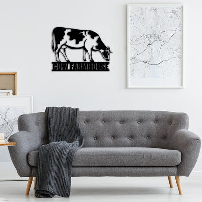 Custom Cow Sign Name,Cow Wall Art,Personalized Cow Metal Sign,Cow Farmhouse Decor Cow Farm Decor,Cattle Metal Wall Art,Ranch Decor