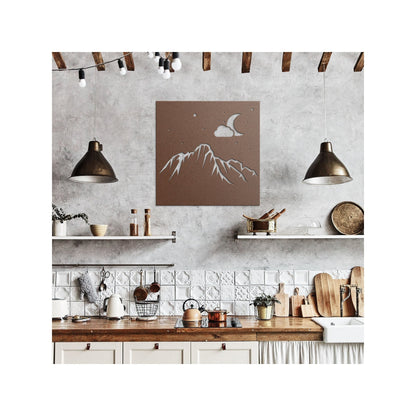 Simple Mountain Metal Wall Art, Mountain Range Metal Sign, Minimalist Mountains Wall Art, Wall Hanging Mountains Sign, Nature Metal Art