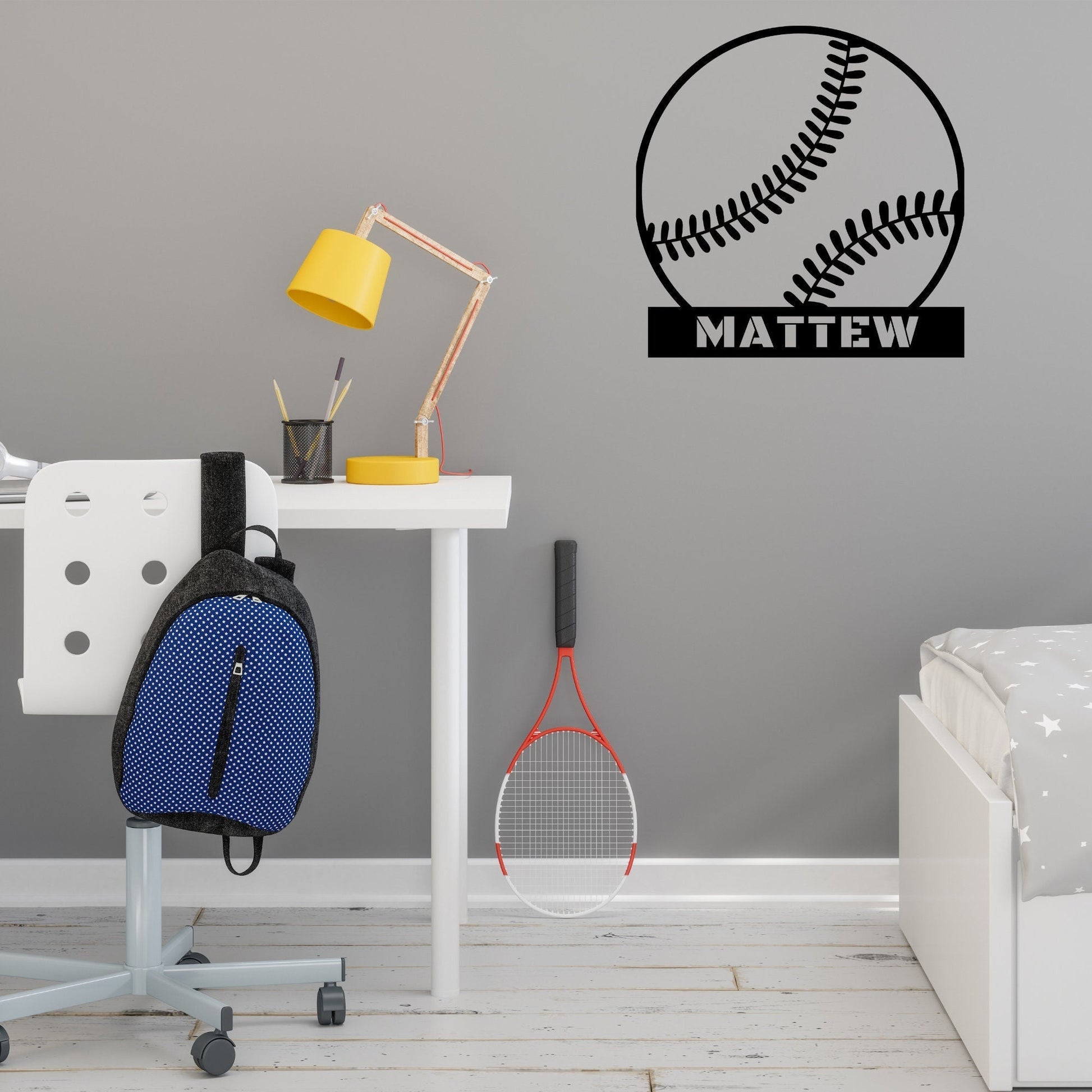 Personalized Baseball Sign For Boys, Baseball Metal Sign, Custom Name Baseball Wall Art, Baseball Ornament, Baseball Lover Gifts, Home Decor