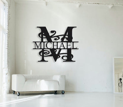 Custom Last Name Metal Sign, Monogram Wall Art For House Decor,Personalized Family Name Sign,Housewarming Wedding Gift