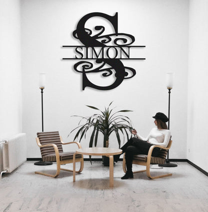 Custom Last Name Metal Sign, Monogram Wall Art For House Decor,Personalized Family Name Sign,Housewarming Wedding Gift