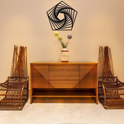 Fibonacci Pentagon Metal Sign, Golden Ratio Art, Fibonacci Numbers Wall Art, Fibonacci Sequence Sign, Inspirational Fibonacci Metal Wall Art