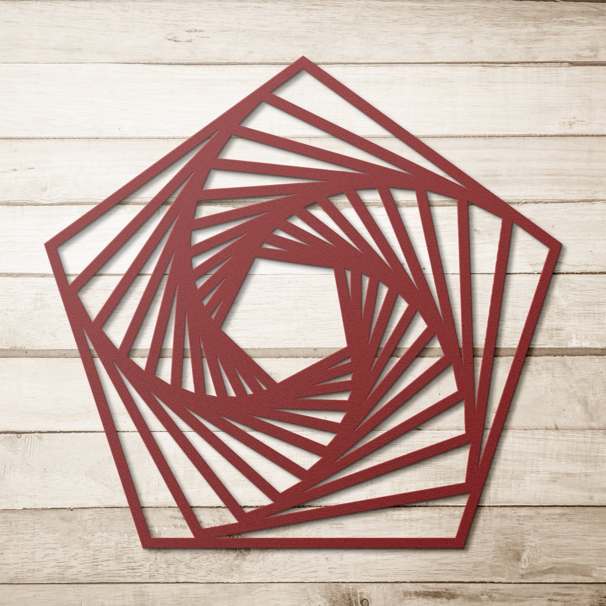 Fibonacci Pentagon Metal Sign, Golden Ratio Art, Fibonacci Numbers Wall Art, Fibonacci Sequence Sign, Inspirational Fibonacci Metal Wall Art