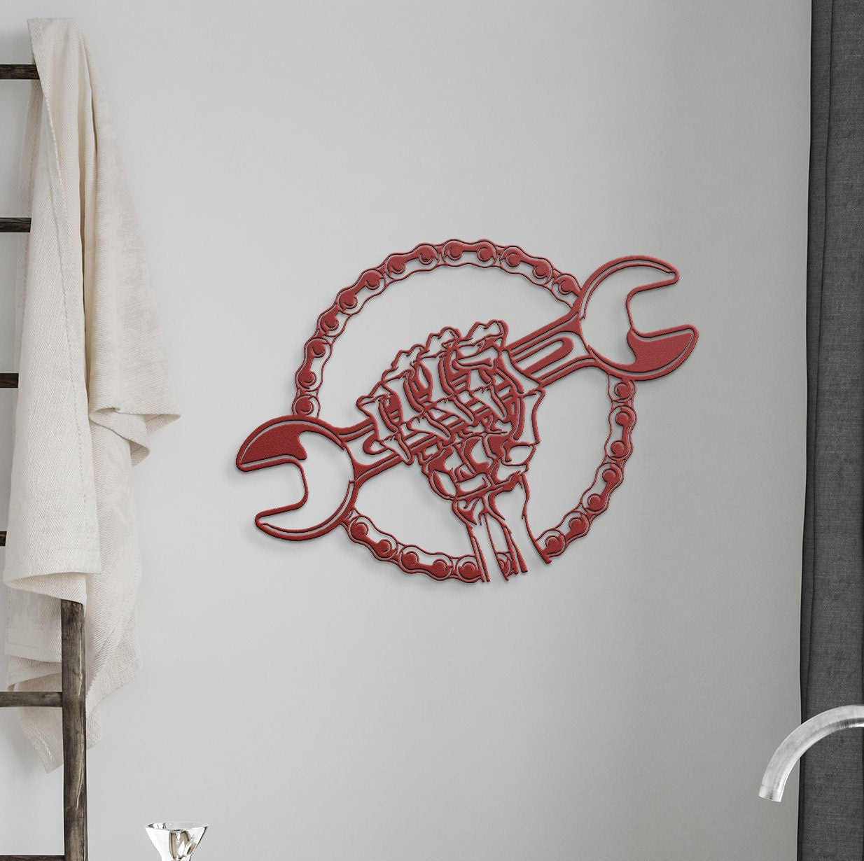 Skull Mechanic Metal Sign, Mechanic Gifts, Skeleton Hand Metal Art, Mechanic Birthday Gift, Aircraft Mechanic Sign, Auto Mechanic Gift