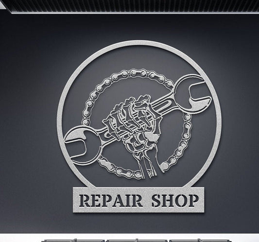 Skull Mechanic Metal Sign, Mechanic Gifts, Skeleton Hand Metal Art, Mechanic Birthday Gift, Aircraft Mechanic Sign, Auto Mechanic Gift