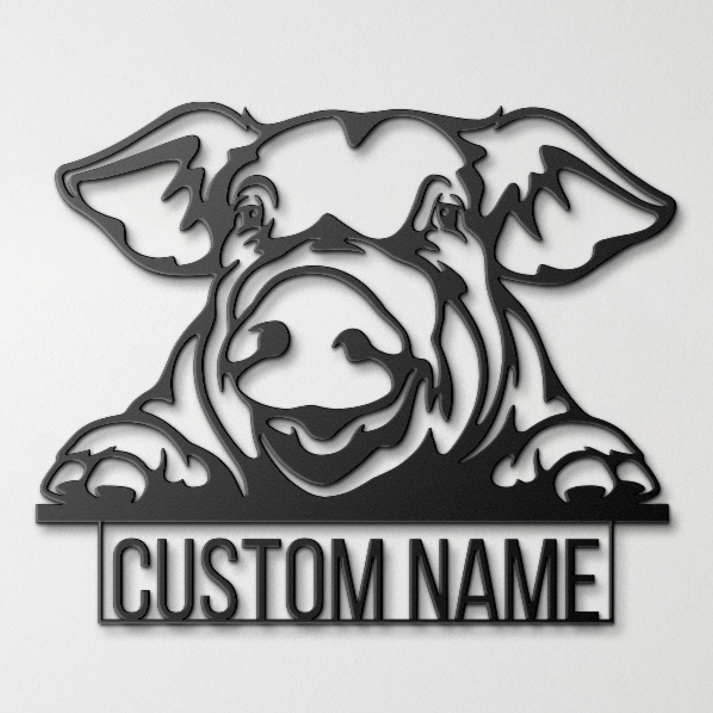 Custom Pig Metal Sign, Pig Lovers Gift, Farm Animals Wall Decor , Wall Hanging Metal Pig Sign, Gift For Farms Owners