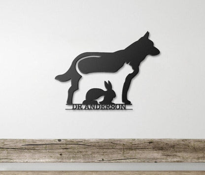 Copper Metal Vet Doctor Sign, Veterinary Gift, Personalized Vet Gift, Veterinary Art, Gift For Veterinarian, Veterinary Room Decor