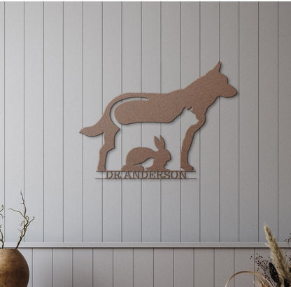 Copper Metal Vet Doctor Sign, Veterinary Gift, Personalized Vet Gift, Veterinary Art, Gift For Veterinarian, Veterinary Room Decor