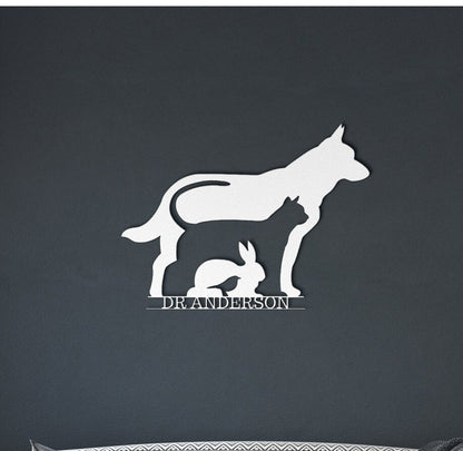 Copper Metal Vet Doctor Sign, Veterinary Gift, Personalized Vet Gift, Veterinary Art, Gift For Veterinarian, Veterinary Room Decor