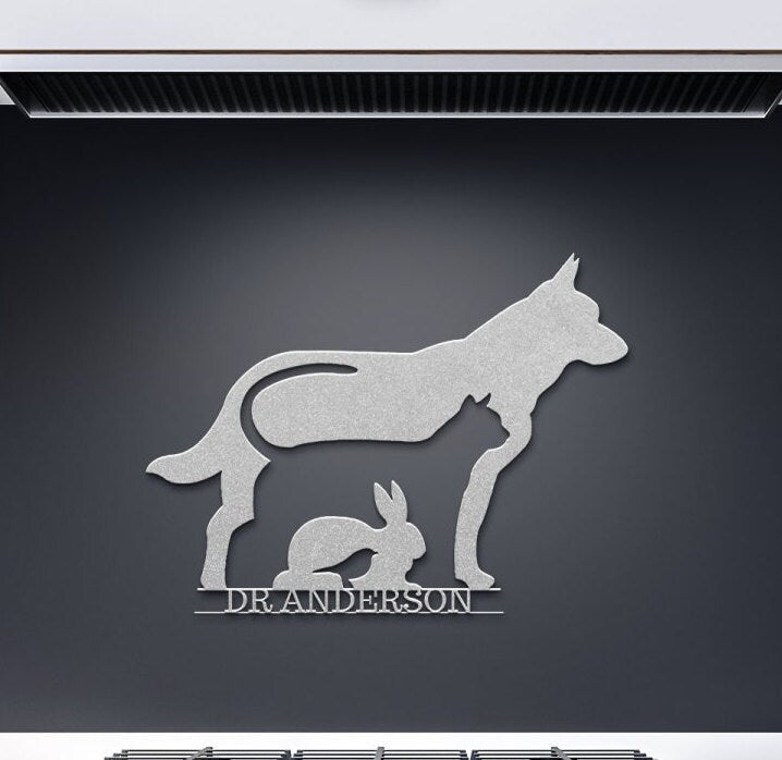 Copper Metal Vet Doctor Sign, Veterinary Gift, Personalized Vet Gift, Veterinary Art, Gift For Veterinarian, Veterinary Room Decor