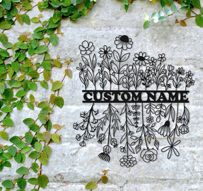 Customized Garden Sign,Flower Sign,Garden Wall Art,Personalized Garden decor,Garden Gate Sign,Grandma's Garden Gift,Outdoor Decor