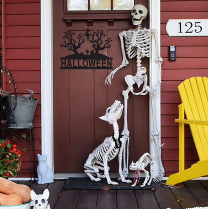 Witch Metal Sign,Halloween Gift,Grave Halloween Sign,Halloween Door Decor,Witch Halloween Decor,Witch on a broom wall art,Door Hanger