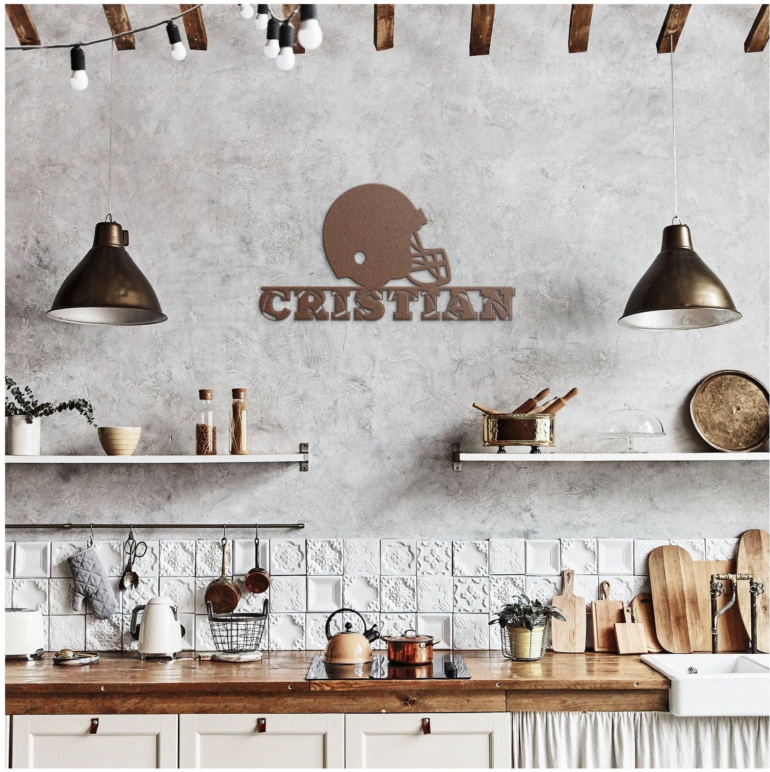 Custom Football Metal Sign, Custom Name Football Wall Art, Football Name Sign, Football Metal Home Decor, Soccer Player Name, Soccer Metal