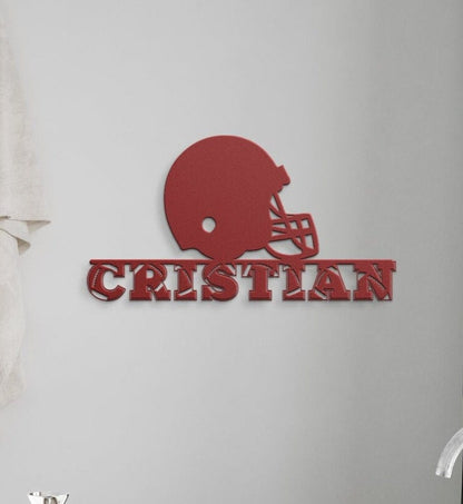 Custom Football Metal Sign, Custom Name Football Wall Art, Football Name Sign, Football Metal Home Decor, Soccer Player Name, Soccer Metal