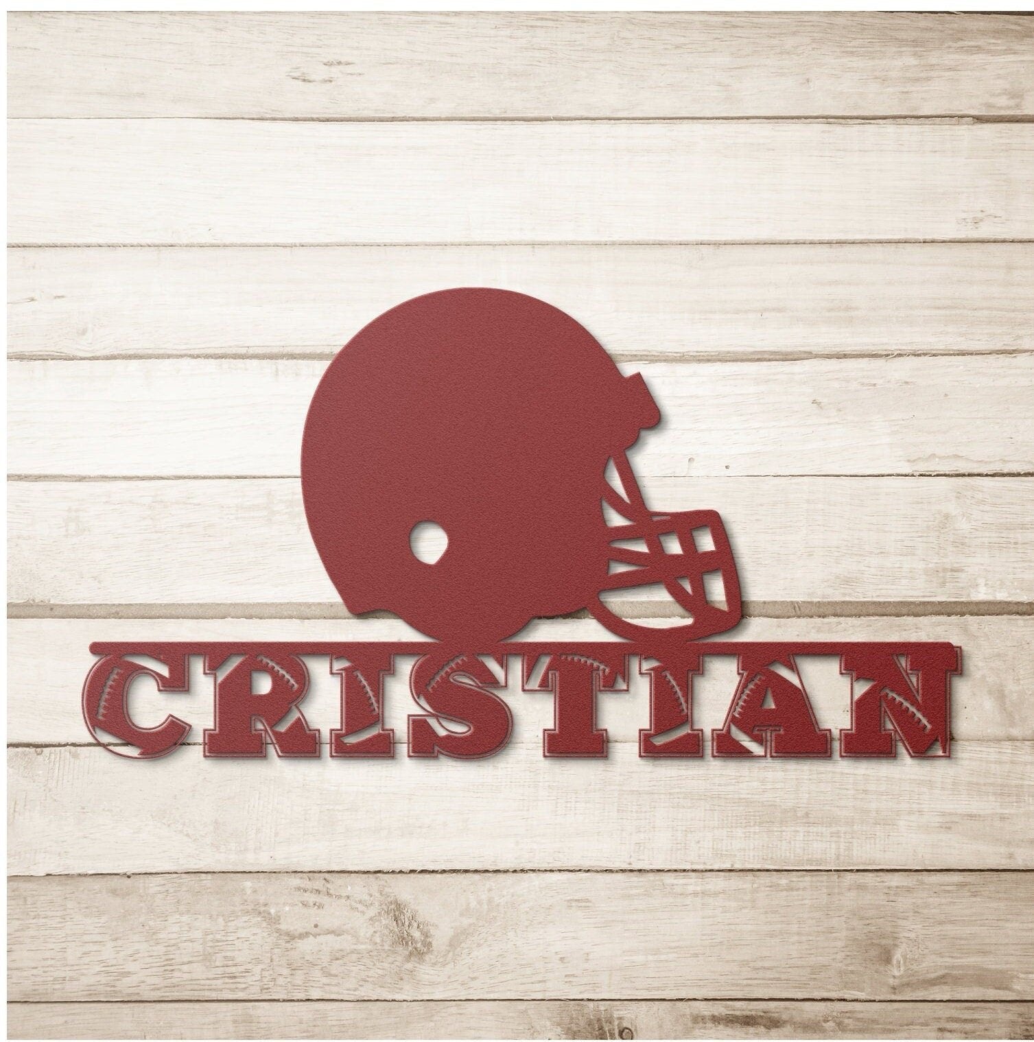 Custom Football Metal Sign, Custom Name Football Wall Art, Football Name Sign, Football Metal Home Decor, Soccer Player Name, Soccer Metal