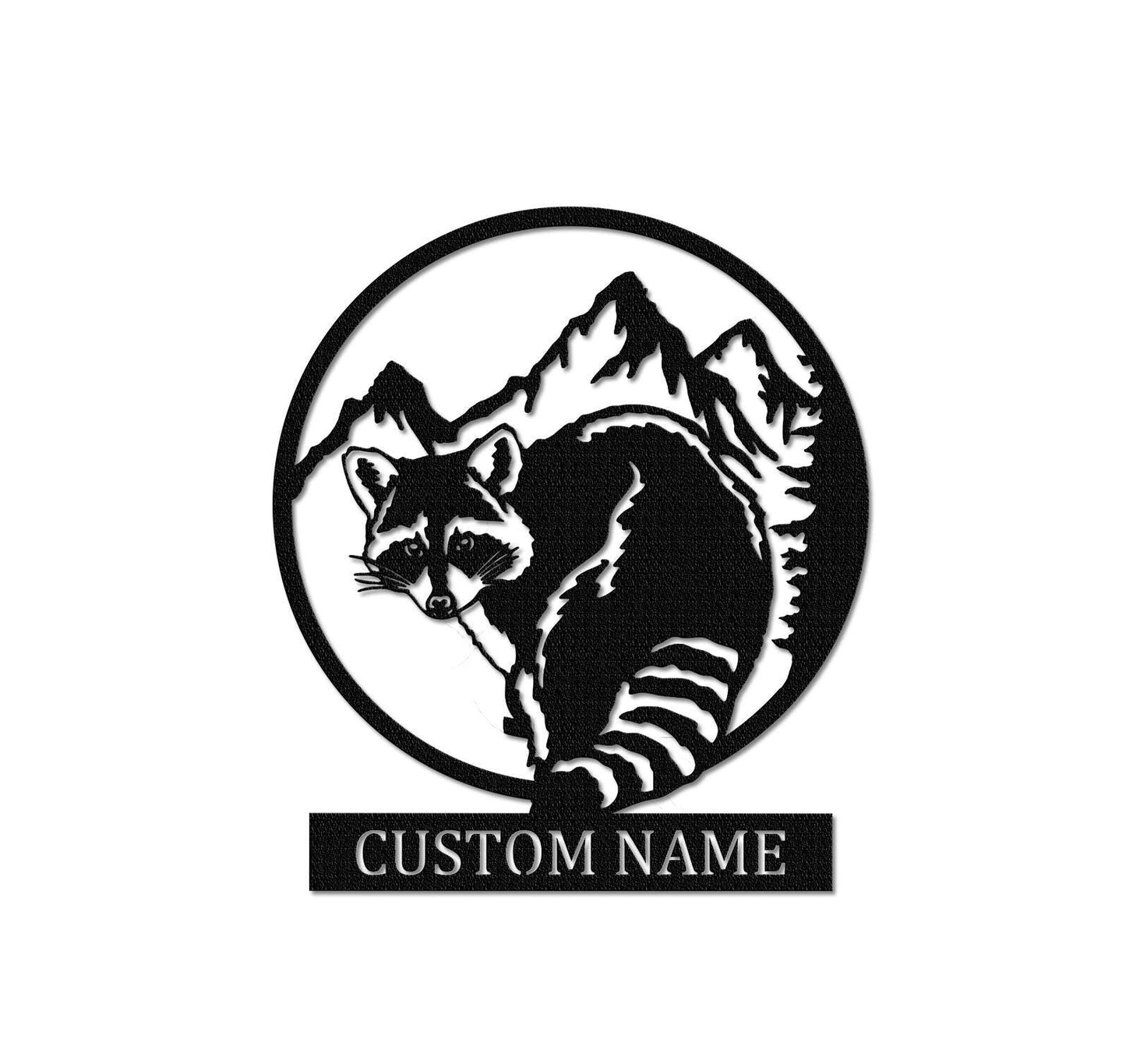 Raccoon Metal Sign,Custom Raccoon Wall Art,Personalized Raccoon Wall Decor,Indoor Decor,Cabin Decor,Patio Decor,Animal Sign,Raccoon Gift
