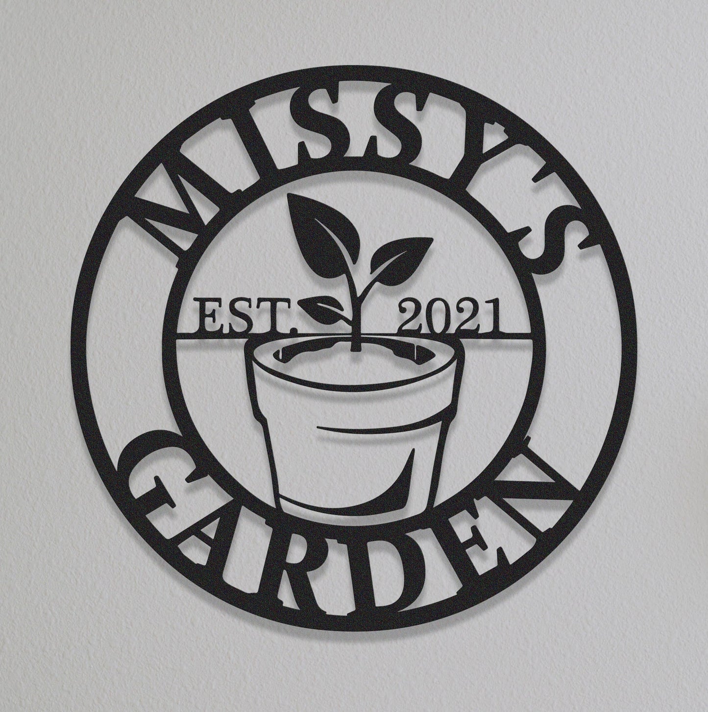 Custom Garden Sign,Outdoor Decor,Plant Sign,Garden Wall Art,Family Garden Sign, Gate Decor,Personalized Garden Sign Name