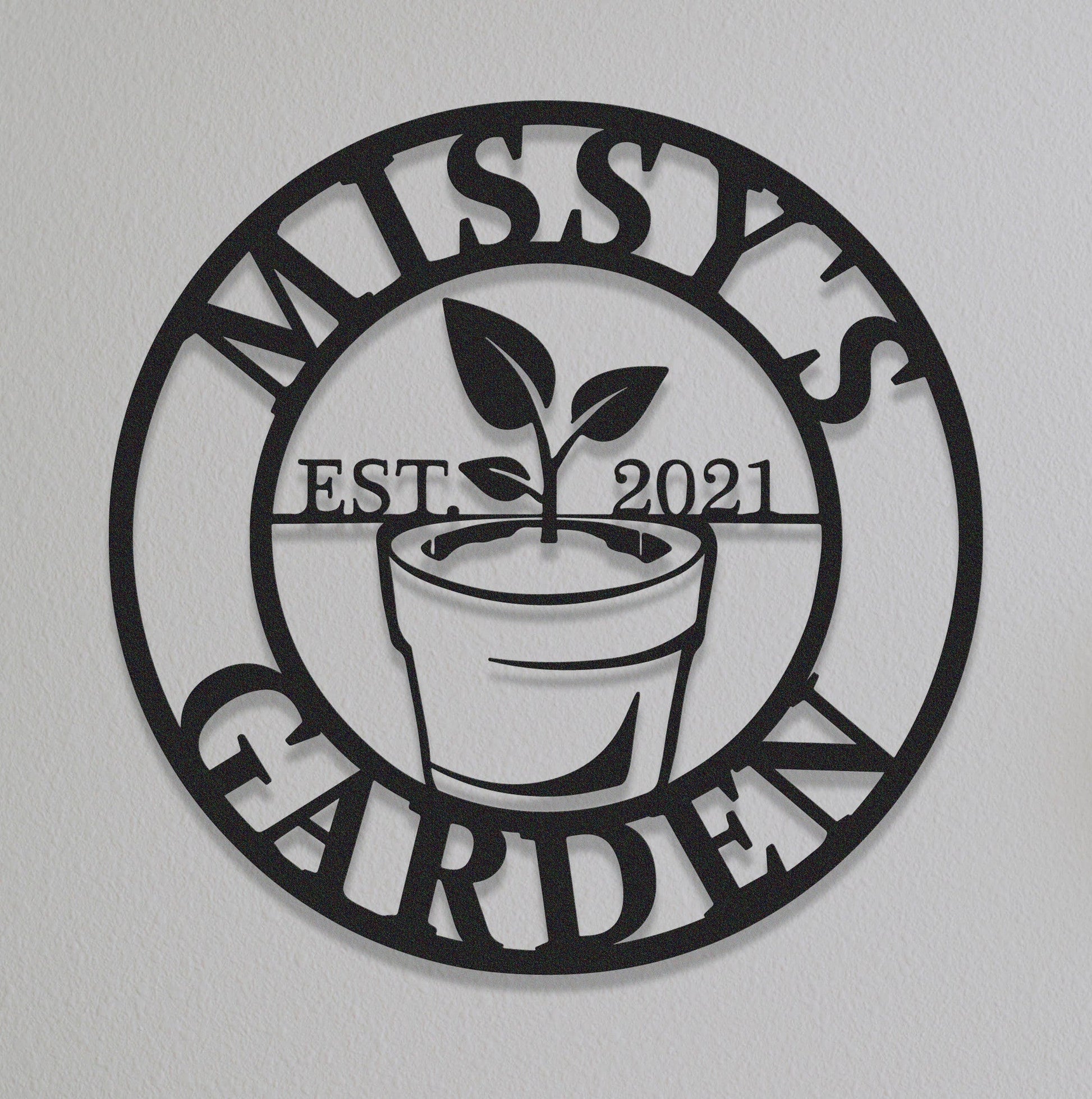 Custom Garden Sign,Outdoor Decor,Plant Sign,Garden Wall Art,Family Garden Sign, Gate Decor,Personalized Garden Sign Name