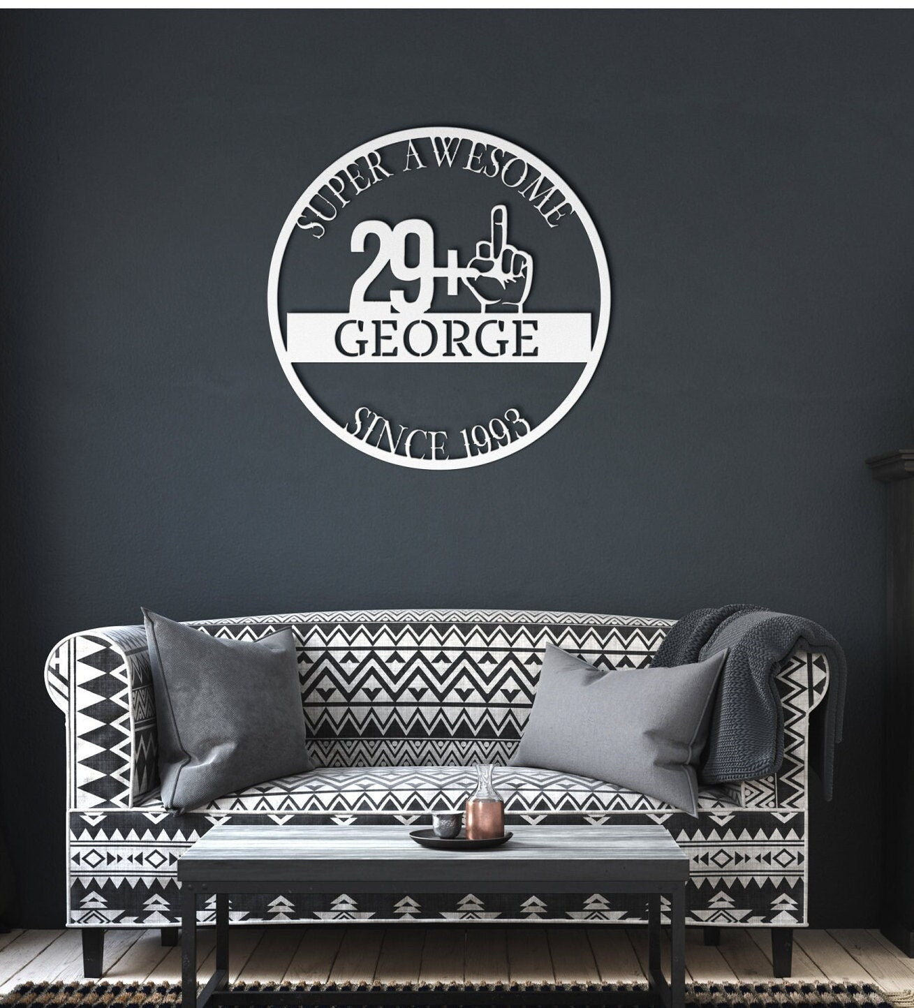 30th Birthday Gift For Him, Birthday Metal Sign, Funny Gift For Husband, Boyfriend, Personalized Sign, Custom Name Wall Sign, Gift For Her