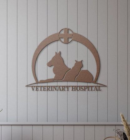 Veterinary Hospital Metal Sign, Veterinary Gift, Personalized Vet Gift, Veterinary Art, Gift For Veterinarian, Vet Room Decor